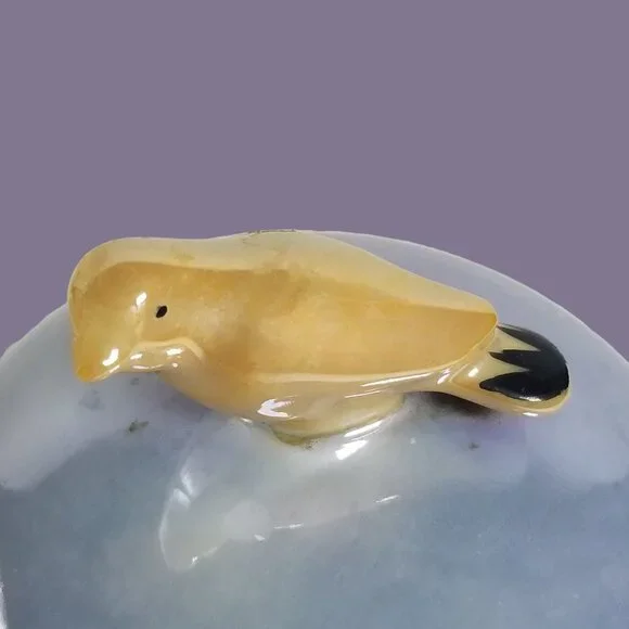 Blue Lusterware Dome Cigarette Holder Rare Art Deco Noritake Moriage Japan 1920s - Picture 10 of 16